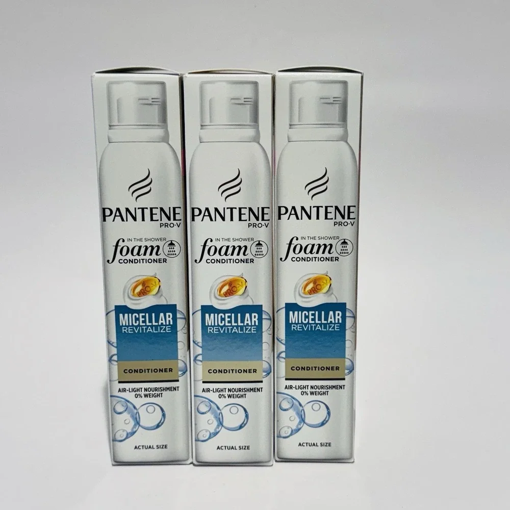 (3) Pantene Pro-V Micellar Revitalize In The‎ Shower Foam Conditioner NIB